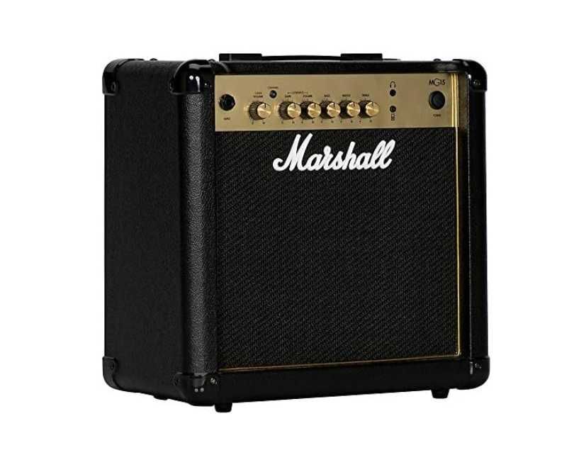 Marshall MG15G Amplificador, preto e dourado, padrão, 15 W