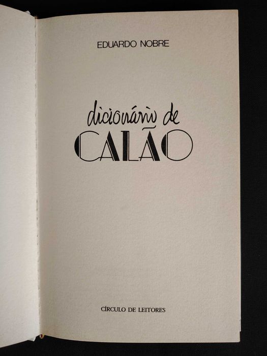 Dicionário de Calão - Eduardo Nobre