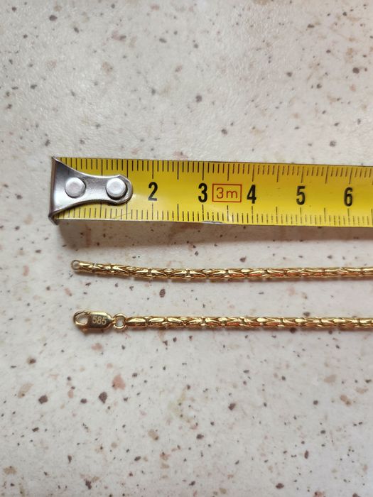 Złoty Łańcuszek Królewski Król Okrągły 585.