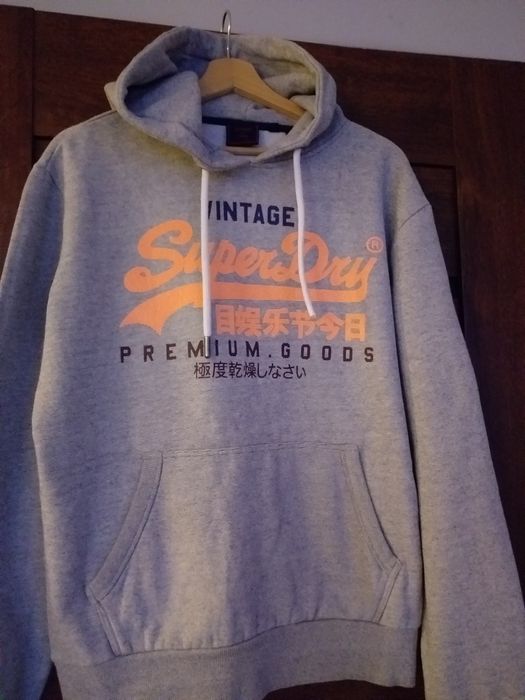 Super-dry szara bluza z kapturem rozmiar XL