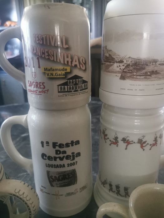 Canecas de louça de colecção., vários tamanhos