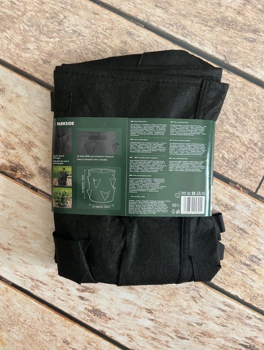 Worek do sadzenia truskawek 401 duży filcowy czarny mocny 2 szt