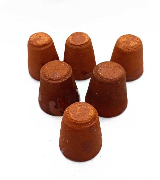 Conjunto 6 copos de barro olaria bagaço ginja