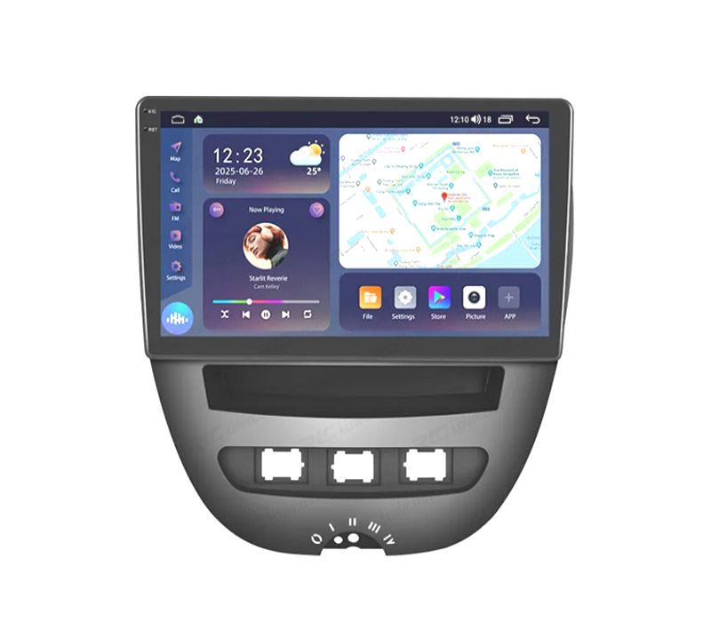 RÁDIO GPS ANDROID 13 TOYOTA AYGO / PEUGEOT 107 / CITROËN C1 04-14