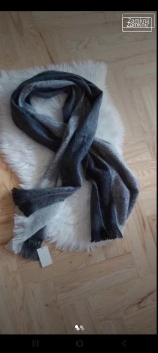 Szal szalik  z dzianiny narzutka h&m z metką