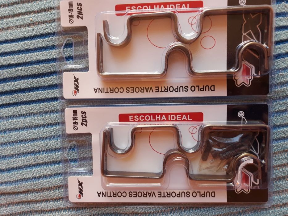 Suportes cortinas bronze - preto