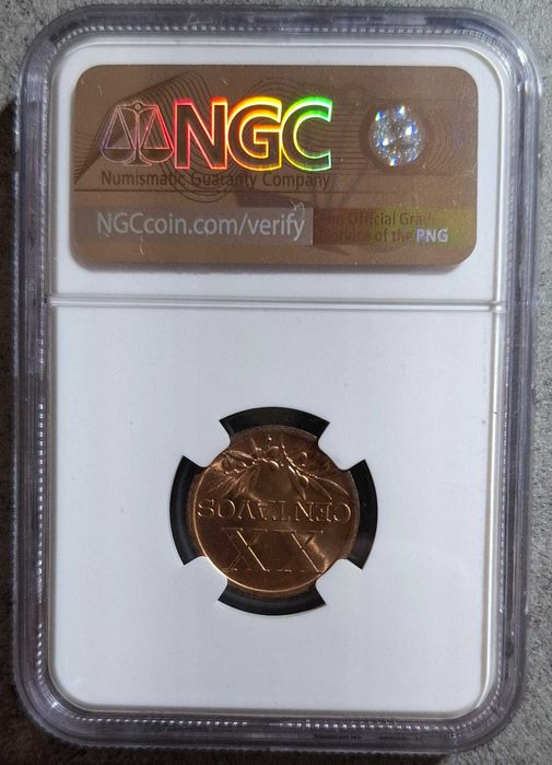 20 Centavos 1945 PORTUGAL NGC 65 RED