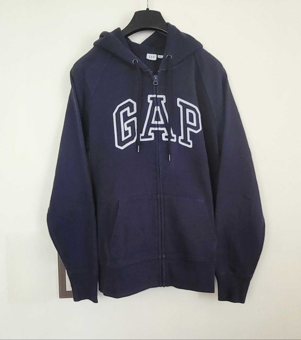 GAP bluza dresowa dla dziewczynki granatowa rozpinana z kapturem 36/38