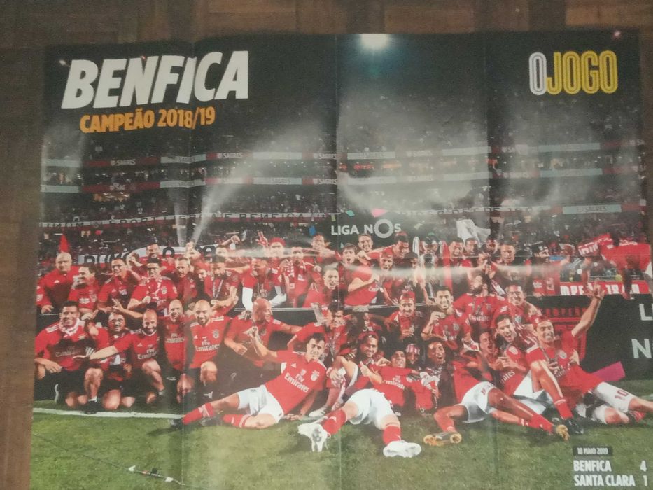 Poster Benfica  - Campeão - 2018-19.Raro.