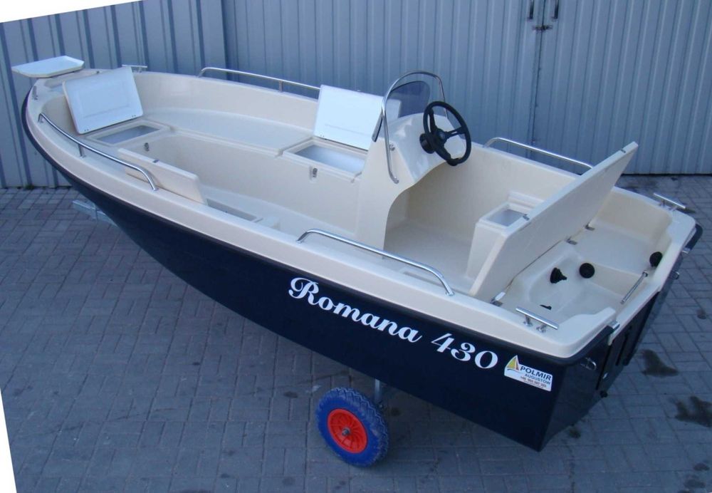 !! PROMOCJA !! Łódź łódka wędkarska, motorowa Romana 430 FISH