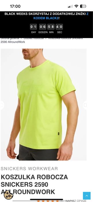 Koszulka z logo Snickers Workwear