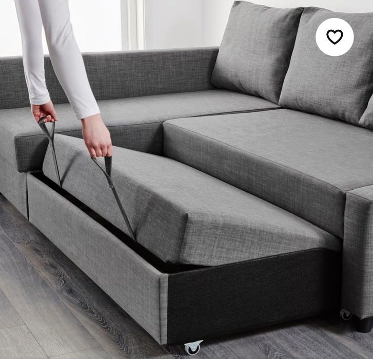 Sofá cama Ikea com baú de arrumação