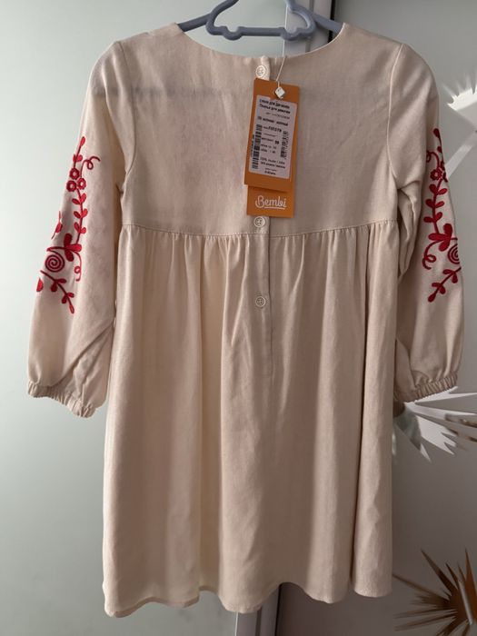 Сукня льняна,  вишиванка Bamby 98-104