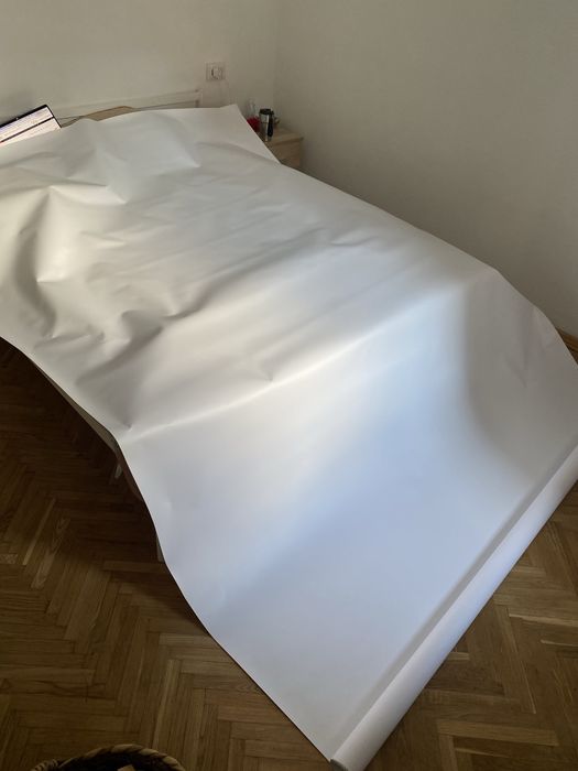 Вініловий білий фотофон 2 х 4 м + тримач для фону