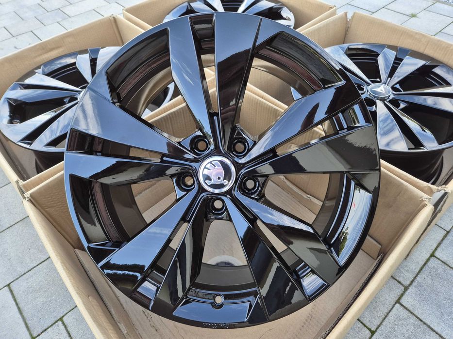 Felgi 18" 5x112 OEM Borbet VW Cupra Audi Skoda Seat Czarne Nowe | #BO18