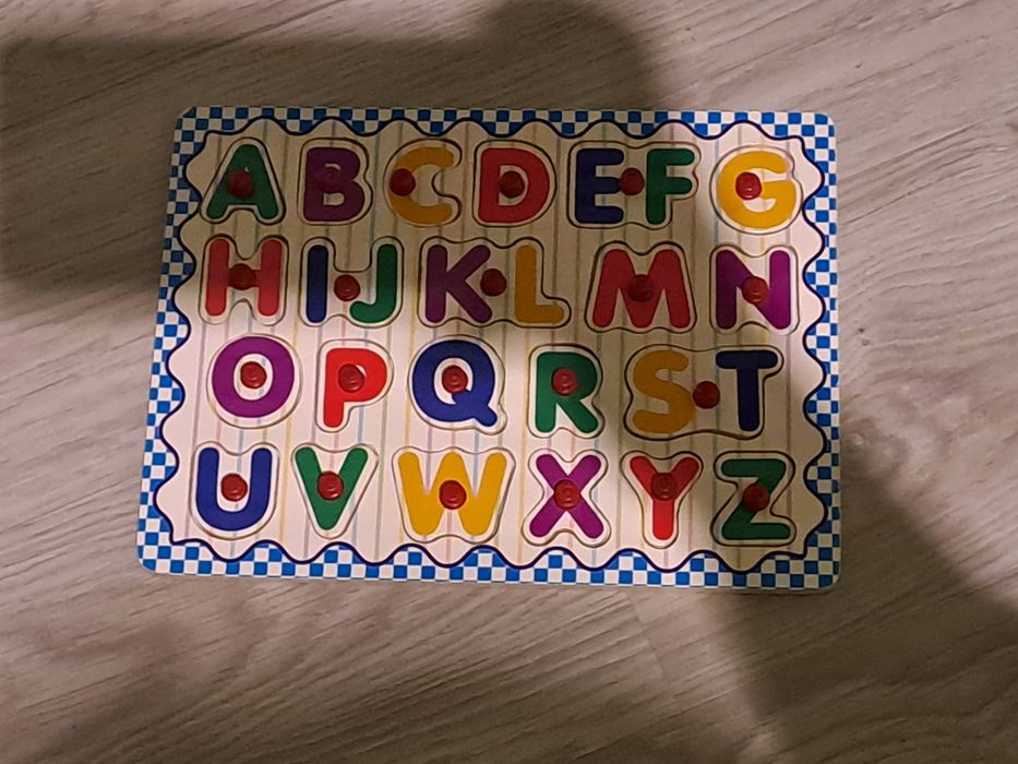 Puzzle alfabet, angielskie słówka