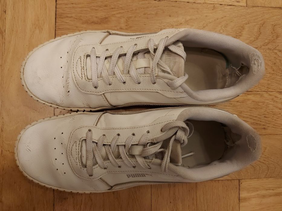 Buty skórzane sportowe PUMA, rozm 41, białe
