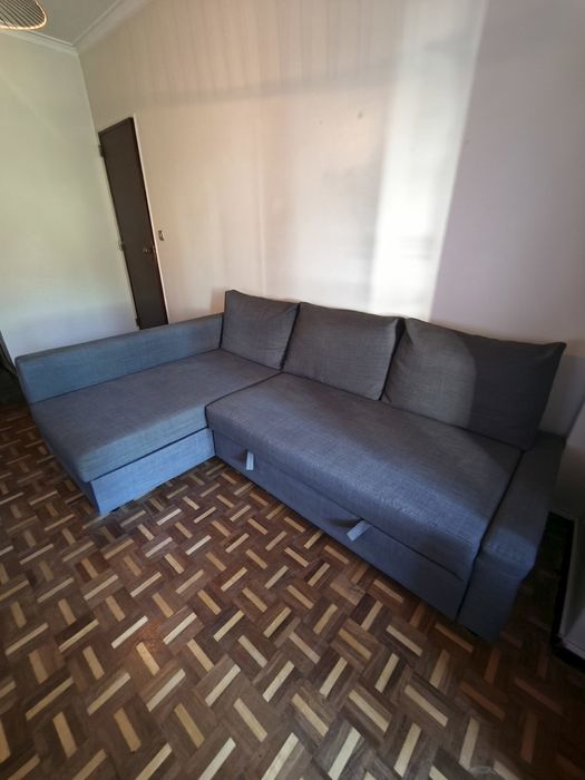 Sofá C/ Chaise long, arrumação + Cama extra