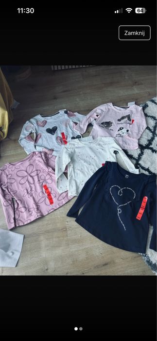 Zestaw 5 bluzek 116 cm