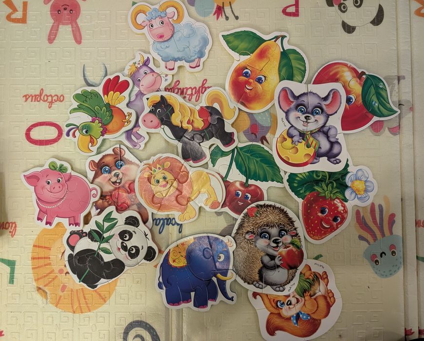 Пазли м'які пазлы половинки Гра розвиваюча пазли пґVladi Toys "Хто що