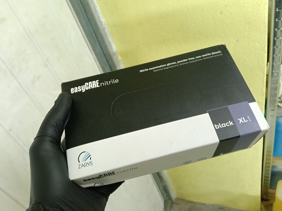 Rękawiczki nitrylowe czarne/różowe różne  rozmiary