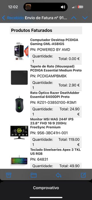 PC GAMING AM5/DDR5 + monitor e teclado novos