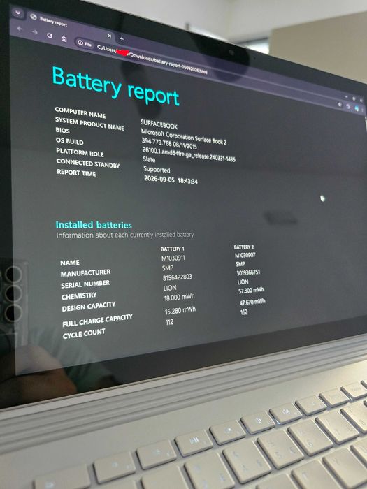 Microsoft SurfaceBook 2 - GTX1050 - i7 - 256GB - 8GB