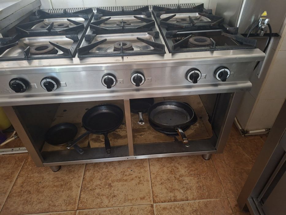 Fogão Industrial Junex - 6 Queimadores (Aço Inoxidável / Gás Propano ou Gas Natural)