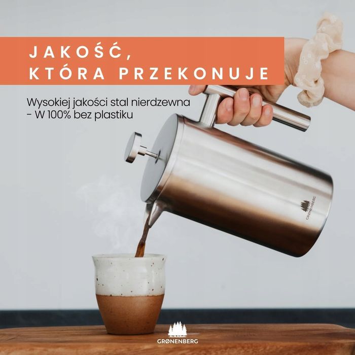 Groenenberg Cafetière zaparzacz do kawy FRENCH PRESS 1000 ML