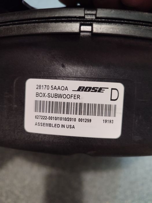 Сабвуфер Ниссан Рог Мурано Инфинити Nissan Rogue Murano Infinity