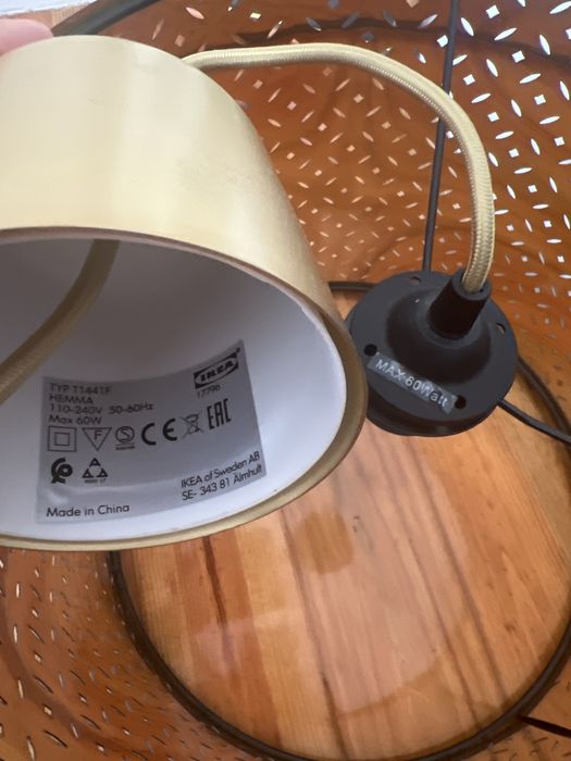 Candeeiro IKEA Nymo Azul 32cm