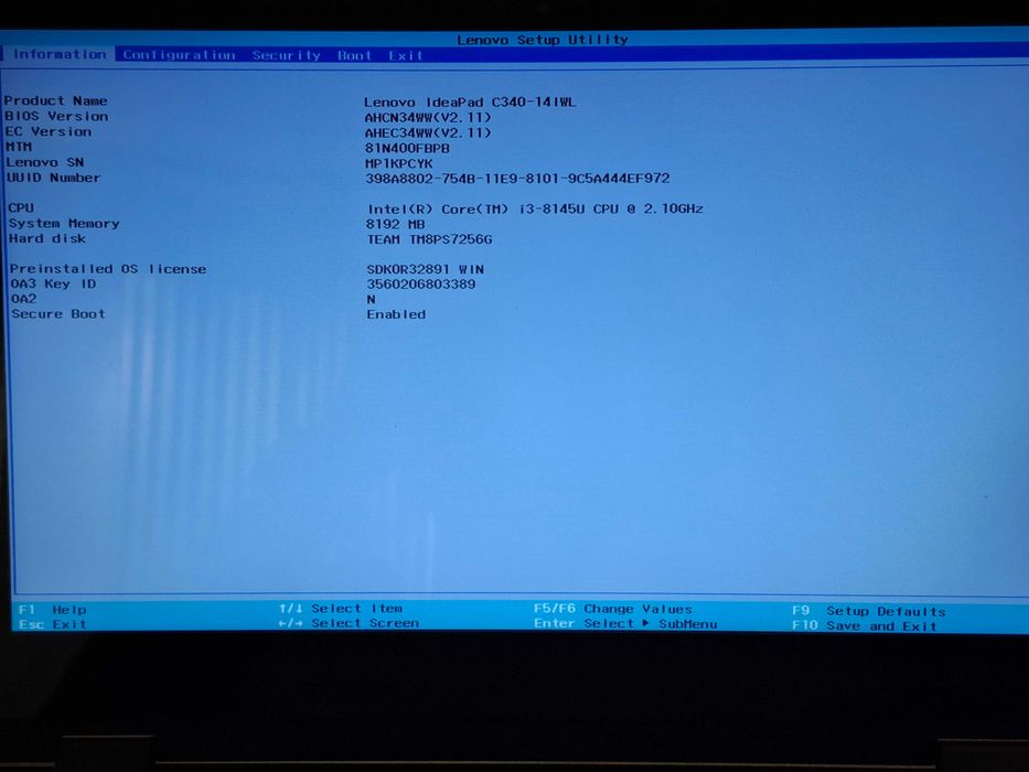 Lenovo IdePad C340-14 IWL Intel-I3 dotykowy ekran 14''
