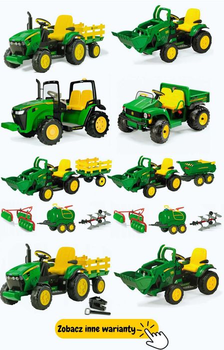 NOWE WARIANTY koparka traktor John Deere dla dzieci Peg perego