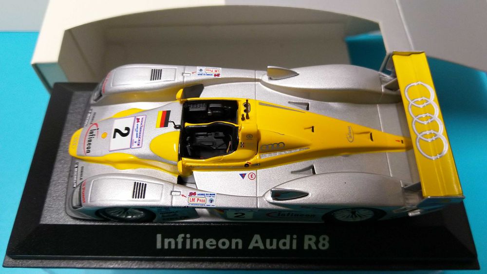 Audi R8 #2: 24h Le Mans 2002 (2º lug geral) - Minichamps à escala 1/43