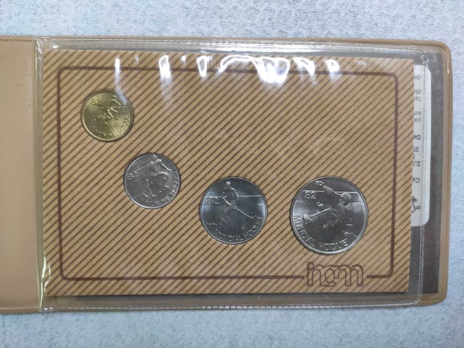 Carteira Mundial de Hoquei - Moedas 1$ - 2.5$ - 5$ - 25$