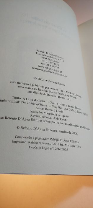 A Crise do Islão, Guerra Santa e Terror Ímpio - Bernard Lewis