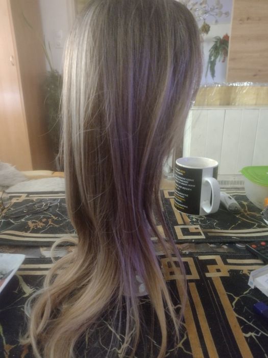 Peruka damska blond ombre