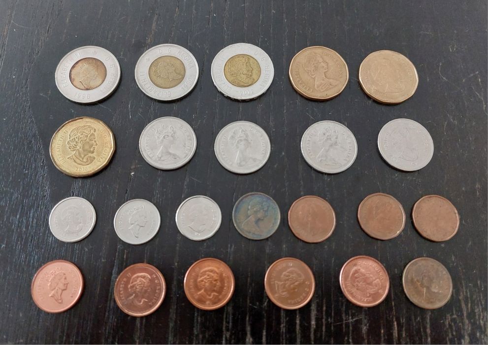 Lote de moedas do Canadá