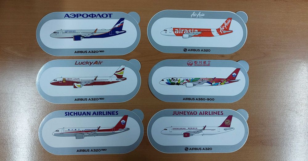 Lotes Autocolantes Boeing Airbus 01 (Varias fotos)