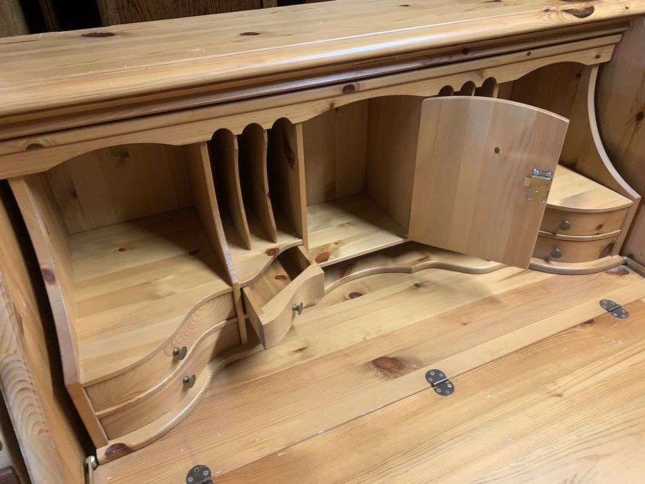 Kredens komoda lite drewno sosna sekretarzyk