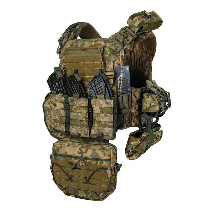 Максимальний бронежилет 6 класу ДСТУ + комплект балістики. Піксель.