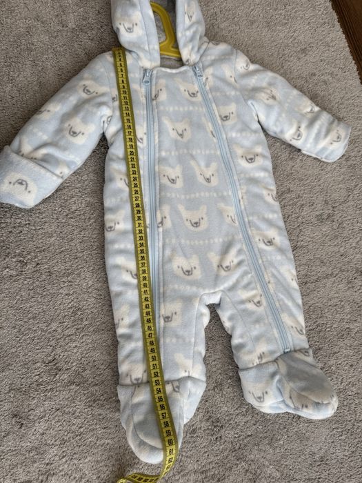 Демісезонний комбінезон для хлопчика 3-6 міс 62-68 комбез осінь фліс