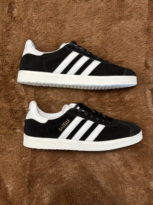 Adidas Gazelle Black white жіночі замшеві чорні кросівки 36 40 41
