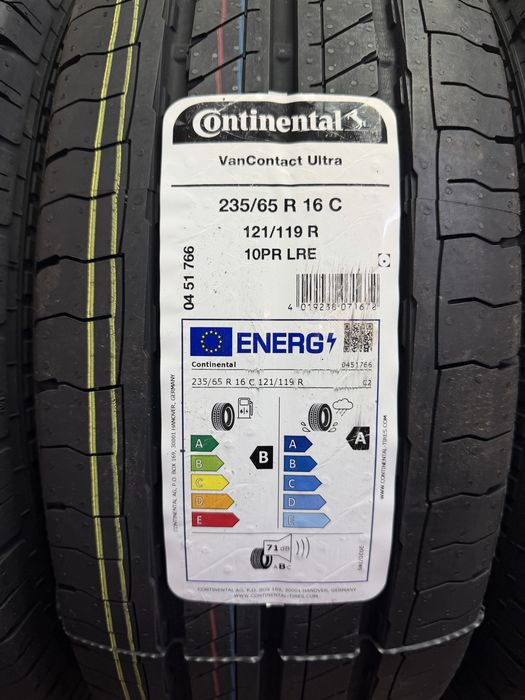Opony letnie 235/65R16C 121/119R Continental VanContact Ultra | 2025