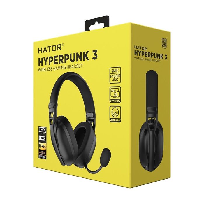 Гарнітура бездротова ігрова Hator Hyperpunk 3 Wireless Black