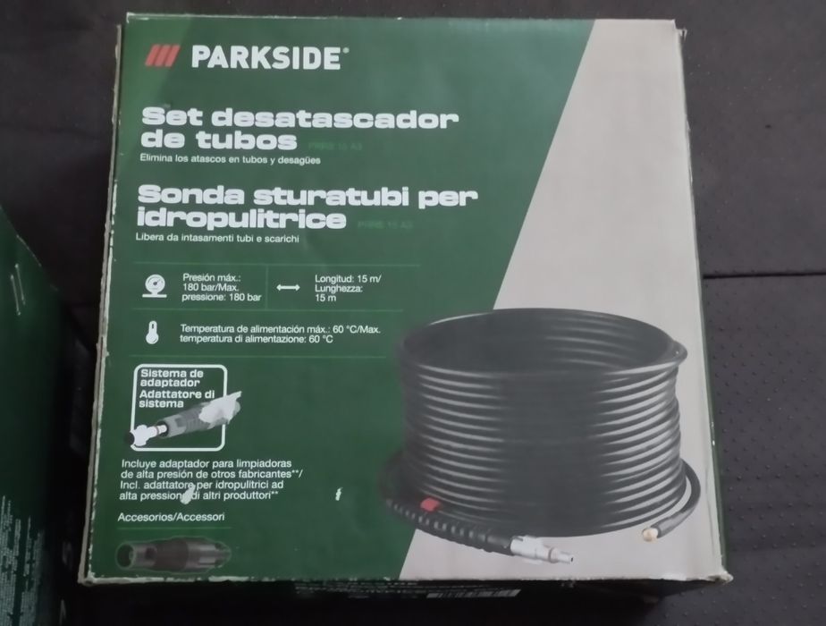 Máquina limpeza Pressão 135 Bar Parkside + acessórios