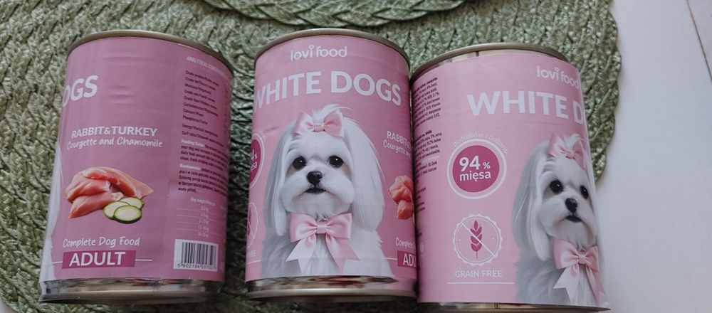 Karma Lovi food White dogs królik indyk