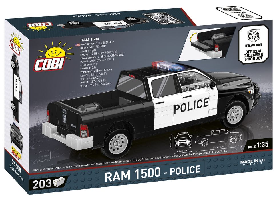 Klocki Cobi 24608 Samochód Ram 1500 Policja