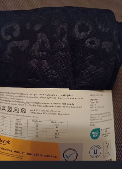 Cieplutkie nowe legginsy rozm.S