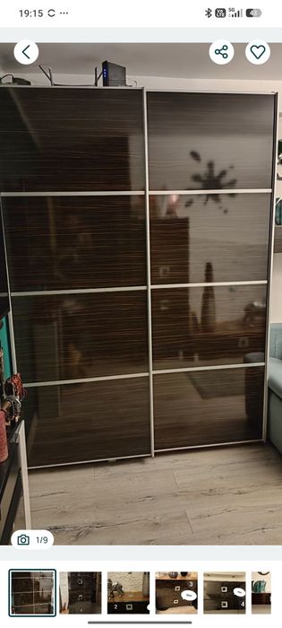 Szafa przesuwna Quadro zebrano 2 skrzydłowa